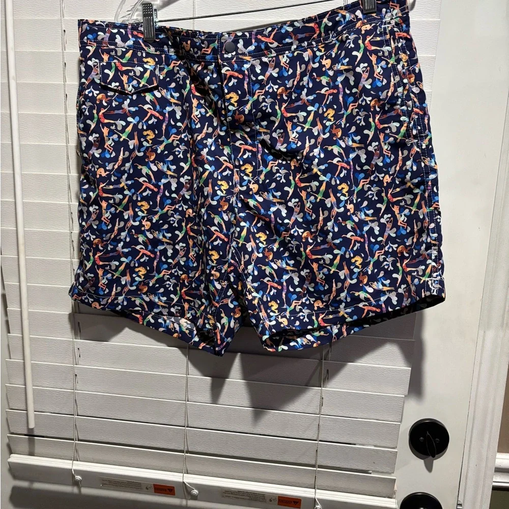 J. Crew Navy Print Shorts